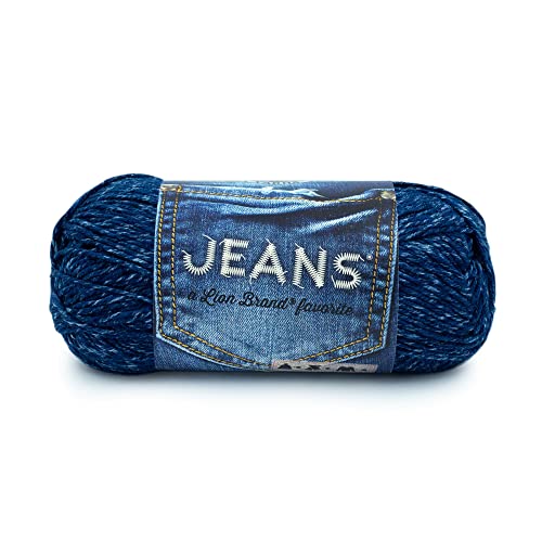 Lion Brand Yarn, Soft Jeans Yarn for Crocheting and Knitting, Classic, 1 Pack