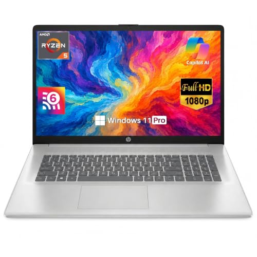 Image of HP 17.3 inch FHD Laptop Computer, AMD Ryzen 5 7430U,32GB DDR4 RAM, 1TB SSD