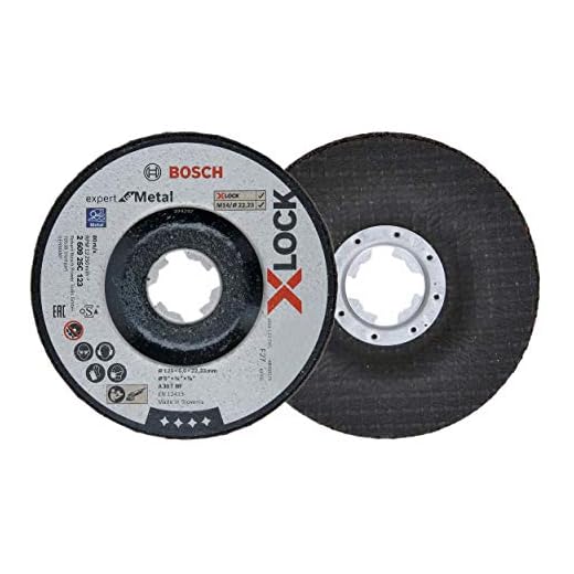 5 discos de desbaste Expert for Metal de Bosch Professional (para metal, X-LOCK, Ø 125 mm, diámetro del orificio Ø 22,23 mm, accesorio para amoladora angular)