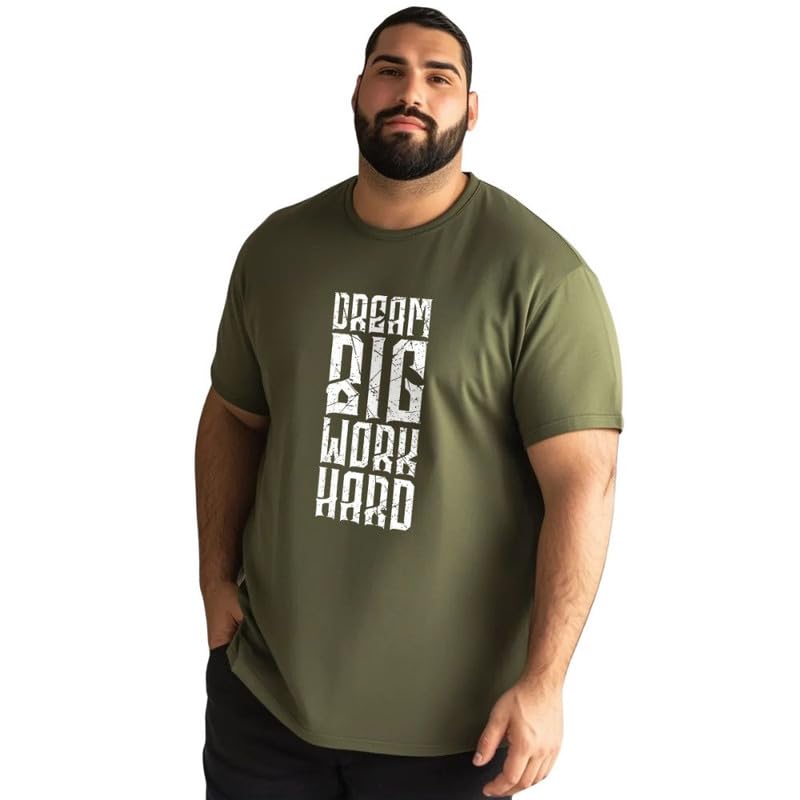 Image of Toodlegram Men Plus Size Cotton Printed T-Shirt Regular Fit