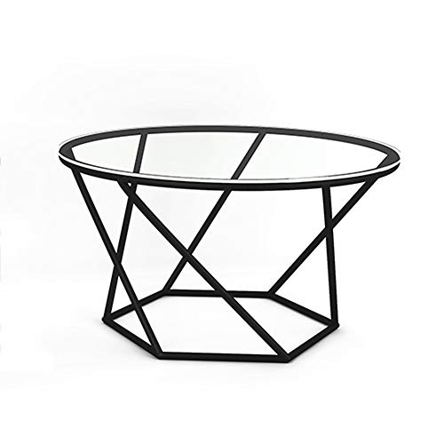 Preisvergleich Produktbild Laptopständer DD Beistelltisch, Couchtisch Aus Eisen-gehärtetem Glas, Wohnzimmer-Sofatisch, Balkon-Couchtisch Im Freien -Werkbank (Farbe : SCHWARZ)