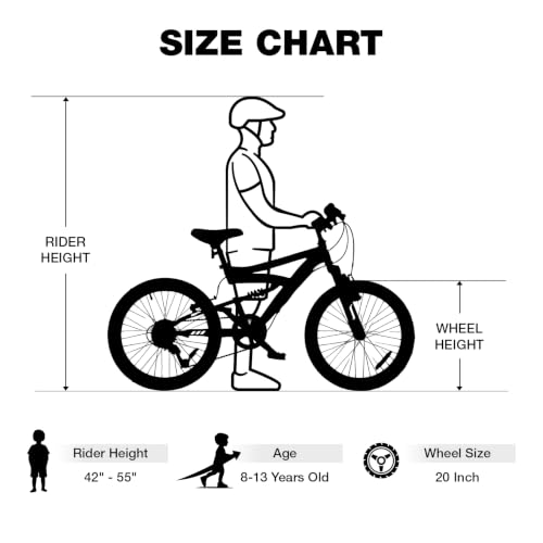 Yventix 20 Inch Kids Beginner Mountain Bike