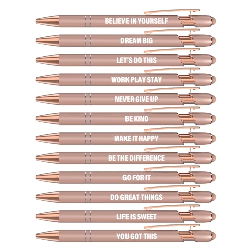 Stylos à bille amusants Actsun lot de 12 comme idée cadeau de bureau pour collègue