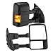 MOTOOS Towing Mirrors Fit for 99-07 Ford F-250 F-350 F-450 Super Duty Towing Mirror Power Heated Smoke Turn Signal Arrow Driver & Passenger Side View
