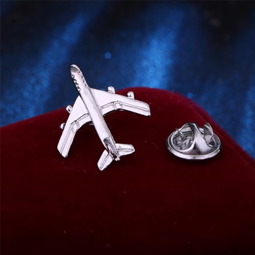 Image of Airplane Brooch Pin Plane Small Cute Aircraft Brooch Lapel Pins Collar Badge for Backpack Shirt Bag Accessories