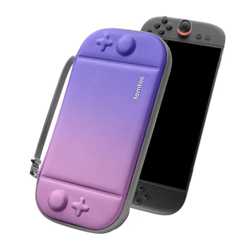 tomtoc Funda para Nintendo Switch 2 (2025), Estuche Delgado Case con 12 Cartuchos de Juego, Bolsa Viaje Transporte Portátil rígido para Consola con Patente Original y protección de Grado Militar