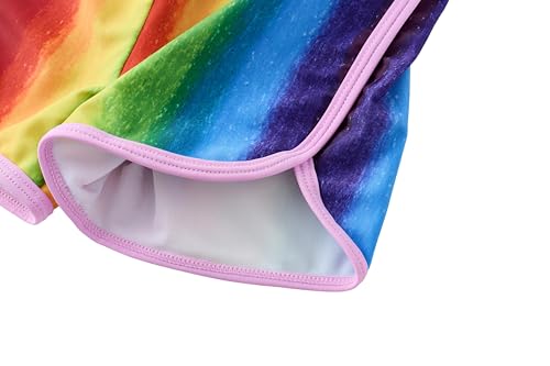 Image of UMELOK Girls Rash Guard Swimsuit Short Sleeve Bathing Suit Rashguard Sets