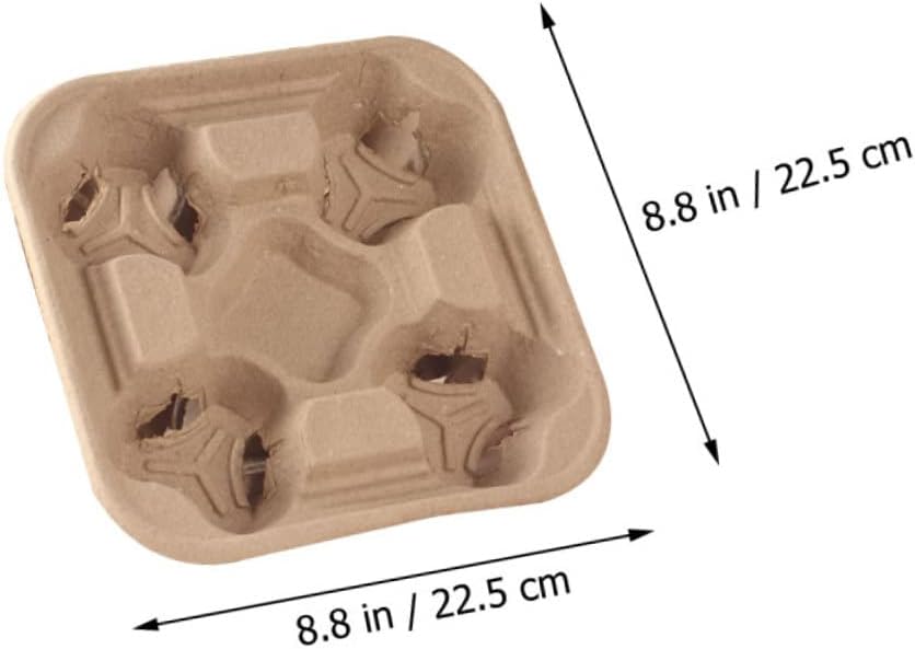 25pcs Convenient Cup Holder Paper Drink Carrier Tray for Milk Tea Coffee Takeout Beverage Packing for Safe Transport