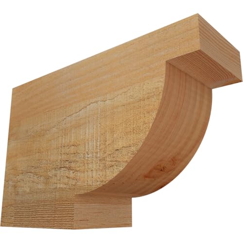 Ekena Millwork RFT04X08X12ALP00RDF Alpine Rough Sawn Rustic Wood Rafter Tails' 4"W x 8"H x 12"L, Douglas Fir