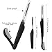 3 PCS Beard Pen Filler for Men - Black 4 Tip Pen for Natural Looking Appearance - 2 Fillers & 1 Double Head Brush - Waterproof Four Fork Eyebrow Pencil Eyeliner (Black)