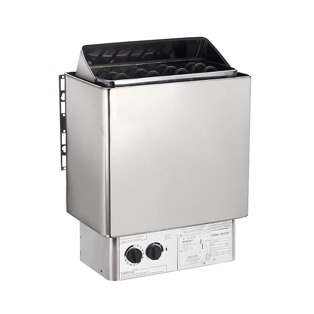 Poêle de Sauna 220V 3-9KW en Acier Inoxydable, Sauna Heater Sec avec Contrôleur Interne pour 2-13m³ Home Hotel Spa Douche Salle de Bains (Color : 6KW)