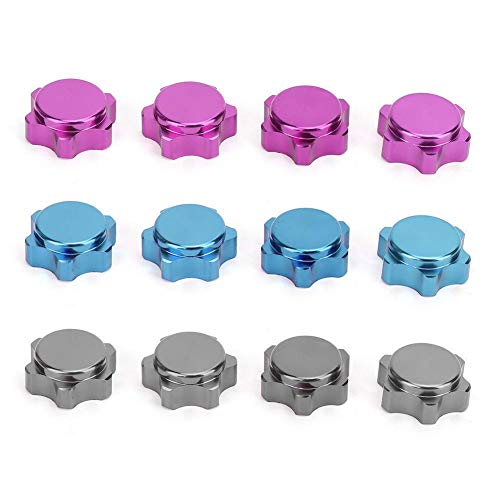17mm Aluminium Alloy RC Car Wheel Nuts, Anti-Dust for 1/8 Scale Vehicles,