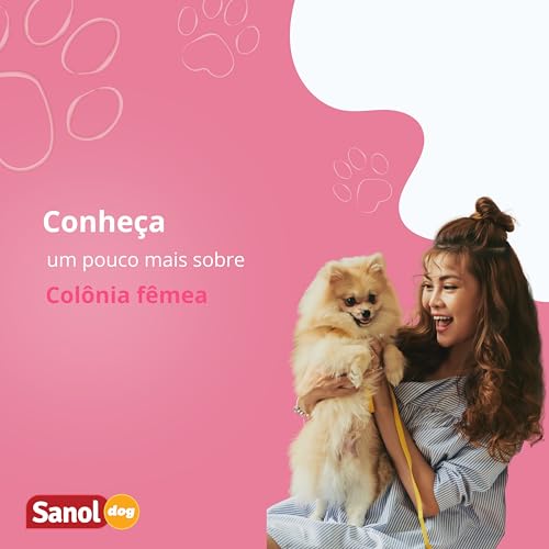 Sanol Dog Colônia Para Pêlos De Cães Fêmea 120 Ml Rosa