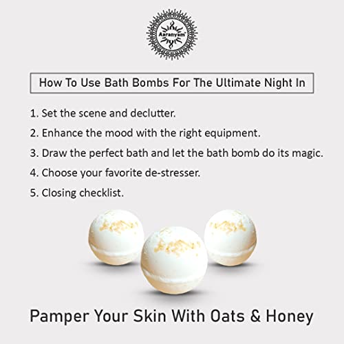 Image of Bath Bomb-Fizzy Aromatic Bath Bomb With Oats (75G Each) - Pack Of 3 Oats & Jasmin