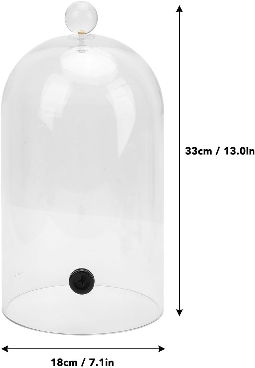 Coperchio a cupola cloche for infusione di fumo in acrilico trasparente, accessorio universale for pistola affumicatrice for cocktail, alimenti, piatti, ciotole e bicchieri for bevande(33cm)