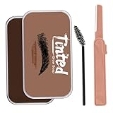 Augenbrauen-Seifen-Set, langlebiges Augenbrauen-Styling, Formwachs mit -Trimmer-Bürste, Braun