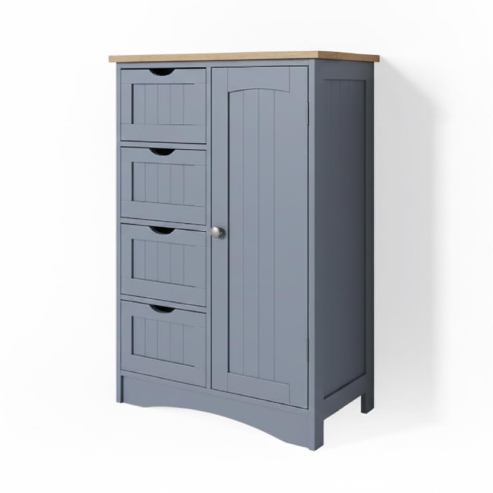 Vicco Meuble Salle de Bain Bianco, Gris, 55x81cm