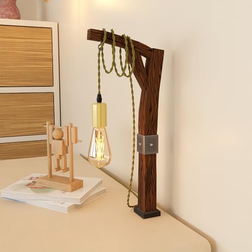 Image of LEDSone Brown 18 AWG Fabric Covered Electrical Wire 32.8ft 2 Conductor Twisted Lamp Cord 5mm Tinned Copper PVC Cable for Pendant Lights Chandeliers DIY Rewiring Home Indoor Projects