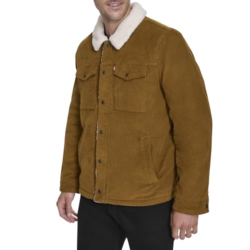Image of Levi's Men's Corduroy Sherpa Lined Trucker Jacket (Regular & Big & Tall Sizes)