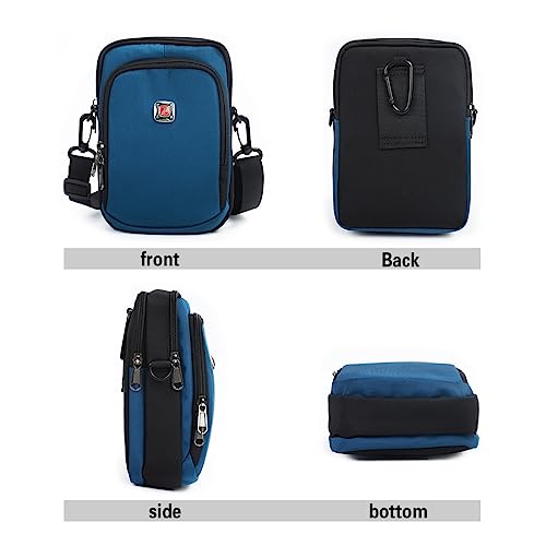 Image of Unisex Casual Fashion Multifunctional Mini Shoulder Bag Crossbody Bag Travel Passport Wallet Bag