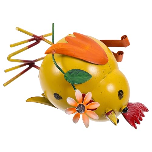 LALAFINA Bunte Eisen Tierfigur Gartenornament Wetterfest Langlebig Gartendeko für Terrasse Wohnzimmer Büro Geschenk