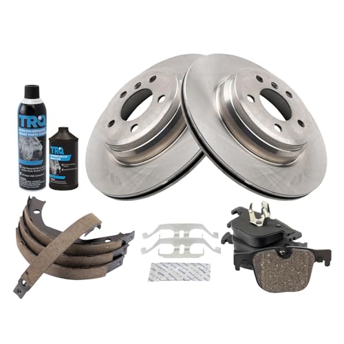 Image of TRQ Rear Brake Pad & Rotor Kit Compatible with 2012-2020 BMW