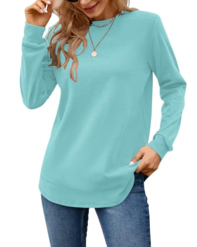 Image of MOLERANI Sweatshirts for Women Casual Long Sleeve Crewneck Shirt Tunic Tops | Pullovers, Soft Lightweight Warm Fabric, Loose Fit, Fall Winter Trendy Clothes, Daily Wear, Workout, Outdoor Outfits