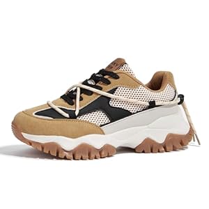 LUCKY STEP Women’s Platform Colorful Fashion Sneakers Tennis Retro Colorblock Adjustable Lace Lifestyle Stylish Cute Chunky Dad Casual Walking Shoes