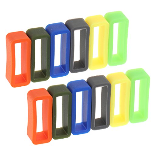 Preisvergleich Produktbild Sharplace 12 Stücke Ersatz Gummi Uhrenarmband, Uhr Schlaufe Gummihalter für Uhrenarmbänder - 22mm.