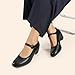 DREAM PAIRS Mary Jane Shoes Women Low Chunky Heels Closed Toe Pumps Comfortable Work Business Dress Shoes,Size 8.5,Black,DWUMPU2549