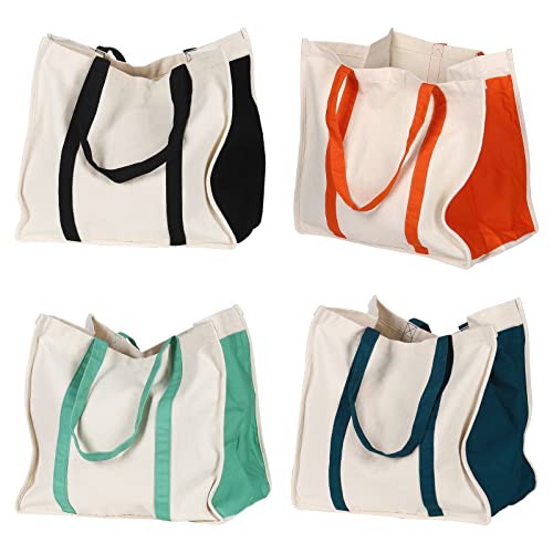 Anleo Heavy Duty Reusable Cotton Grocery Tote Bags