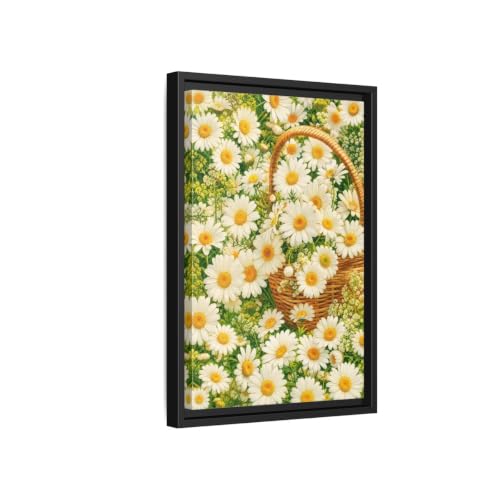 Tableau de salon fleurs blanches au-dessus de la console entree design