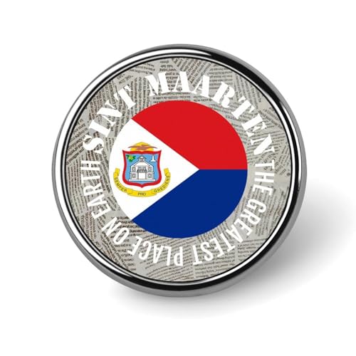 BESTORLOVE Sint Maarten Flag Pins Sets The Greatest Place On Earth Pins For Backpacks Backpack Pins Patriotic Decorations Pins For Backpacks Classic Cute Cool Pins For Jackets Clothes