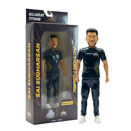 Image of Action Figure, 7 Inch Sai Sudharsan | IPL Edition, 360 Rotatable Head, Cricket Player, For Fans & Collectors
