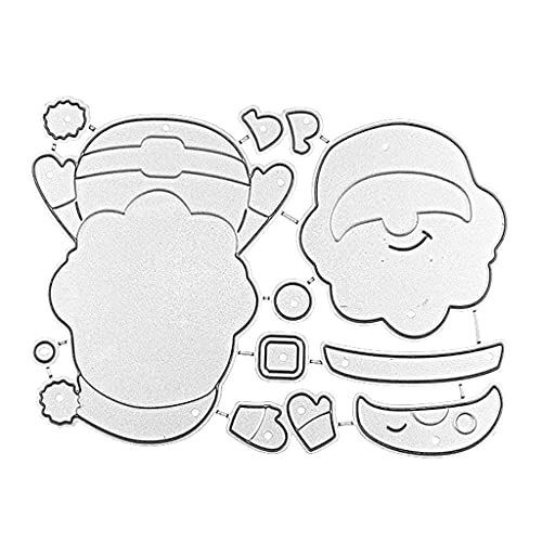 S-TROUBLE Natale Babbo Natale Fustelle in Metallo Stencil Scrapbooking Timbro Album Fai da Te