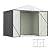Devoko 8 x 6 FT Storage Sheds with Floor Frame, Waterproof Garden Tool Shed with Lockable Door, Outdoor Metal Utility Shed for Backyard Patio Lawn, Gray