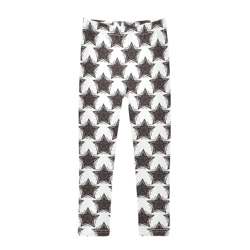 Five-Pointed Star Girls Leggings,Workout Leggings for Girls Toddler Athletic Leggings Size for 3-10T