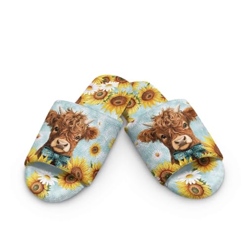 Open Toe Slippers for Women Winter Warm Women Bedroom Slippers Indoor Comfy House Shoes