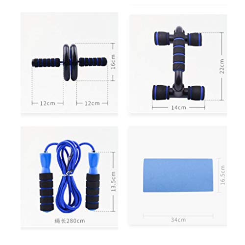 Conjunto de rodas giratórias ABS 6 em 1 da Besportble, com faixas de resistência no joelho, alças de