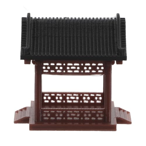 BCOATH Miniatura Padiglione Cinese Tradizionale da Giardino 5 CM, Statua Decorativa Resistente alle Intemperie per Bonsai e Decorazioni Paesaggistiche Asiatiche, Accessorio Ornamentale