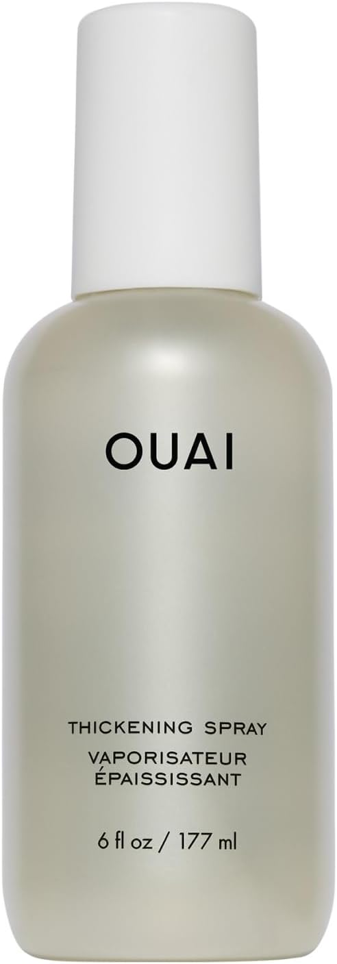 OUAI Hair Thickening Spray - Thickening & Volumizing Spray for Instantly Thicker, Fuller-Looking Hair - Protects, Strengthens & Repairs with Amaranth Peptide & Amino Acids (6 Fl Oz)