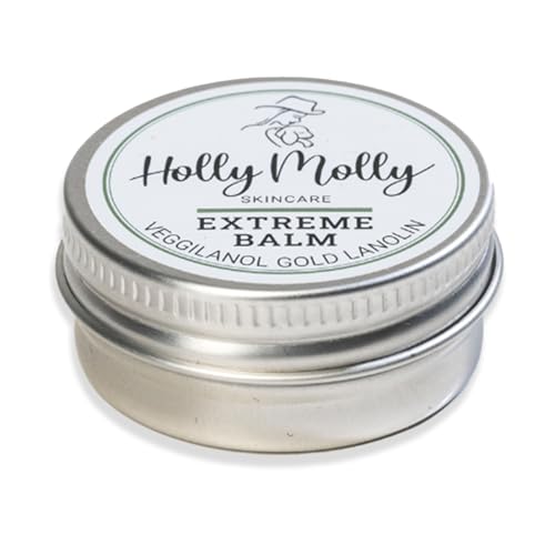 HOLLY MOLLY Extreme Balm 15ml 100% reines Gold Lanolin To Go -Spezialpflege bei rissiger extrem trockener Haut Ohne Duftstoffe Naturkosmetik bei Schuppenpflechte & Ekzemen