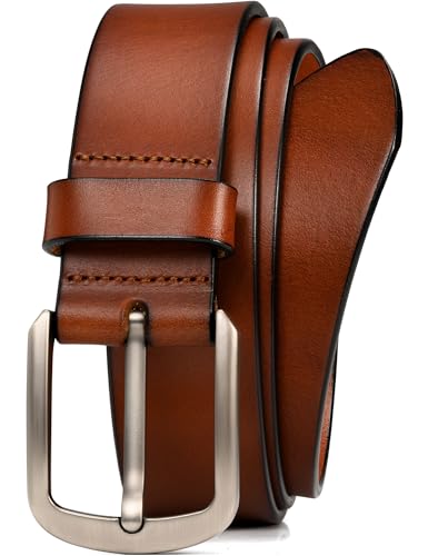 WOLFANT 1.5 Top Full Grain Leather Belt for Men in Gift Box 100% Italian Real Solid Leather