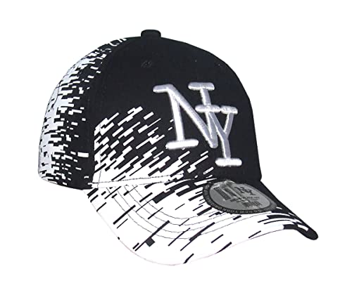 Casquette NY Noire Tags Blancs City NY Hip Hop Honour pour Homme - T57 Cover