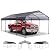 HOTEEL 12x20 Metal Carport Canopy with Galvanized Frame & Reinforced Base for All Weather, Heavy Duty Car Garage Outdoor Permanent Shelter for Boats, Carport Kits, Full-Sized Pickup Trucks and Cars