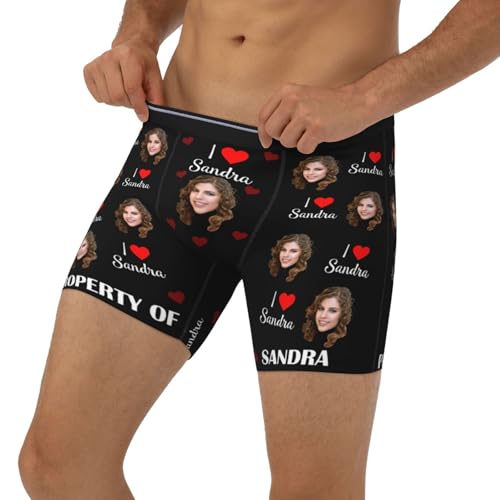 Custom Boxers for Men Personalized Long Underwear with Photo Face On Them Customized Gifts for Boyfriend Husband Him3