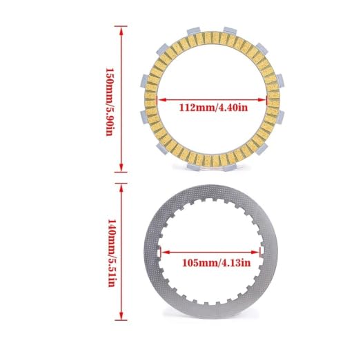 Placas de fricción de embrague para viajar en moto CBF1000 T GT sin averías 5