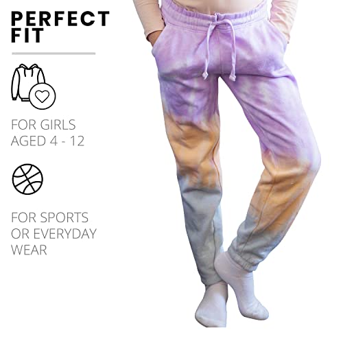 Pure Essence Kids Tie Dye Sweatpants for Kids, Comfortable and Eye-Catching, Navy Gem, Children's Medium (Ages 10-12)4