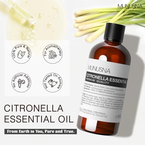 Image of Citronella Essential Oil for Skin Hair Care, Massage, Aromatherapy