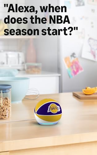Image of Amazon Echo Dot (newest model) | Officially Licensed NBA Limited-Edition | Los Angeles Lakers